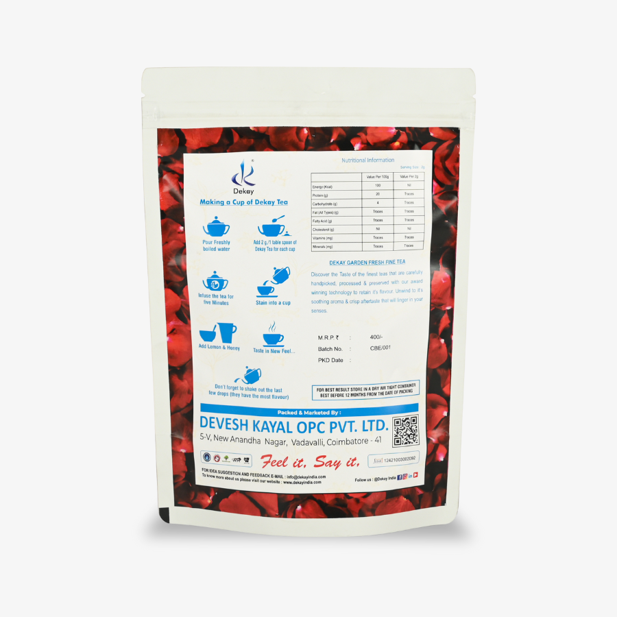 Dekay Rose Black Tea: A Floral Elegance