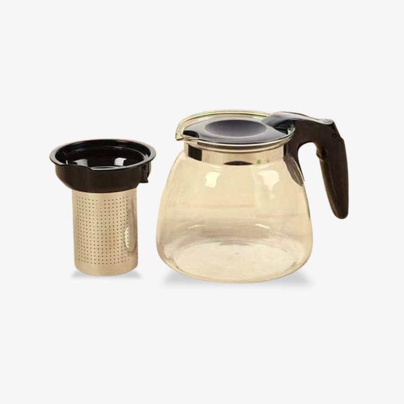 Borosilicate Round Glass Exquisite Tea Pot with Infuser (1000 ml)